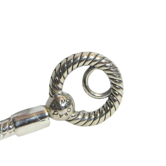 Pandora Snake Chain T-Bar Charm Bracelet 2 Station Sterling Silver 7.5" 599082 - Picture 5 of 7
